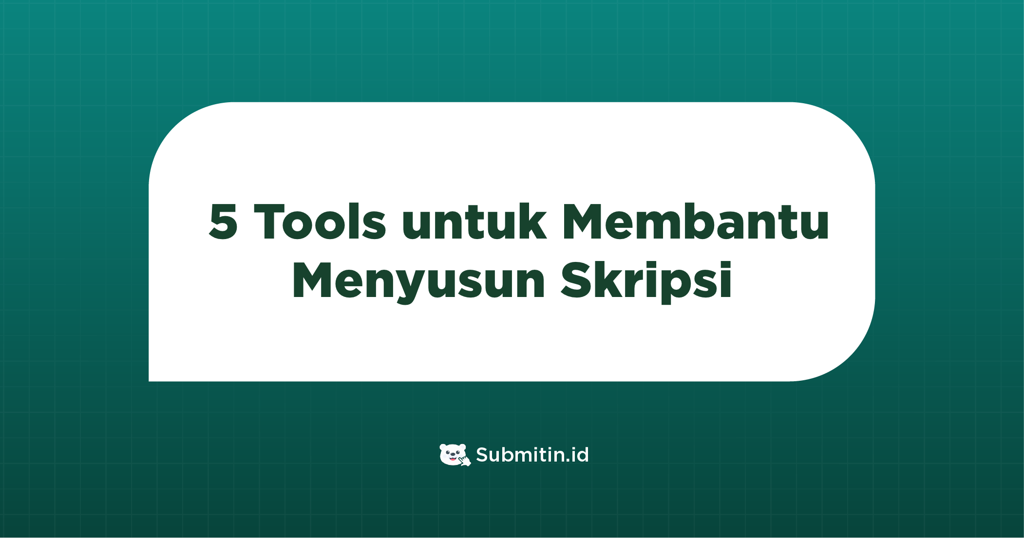 Ilustrasi mahasiswa menggunakan laptop untuk mencari referensi dan menyusun skripsi dengan bantuan tools digital.